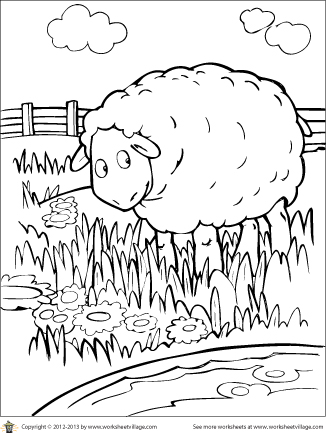 Sheep-coloring-page