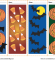Four different Halloween bookmarks