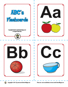 ABC upper and lower case flashcards