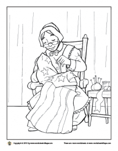Betsy Ross Coloring Page