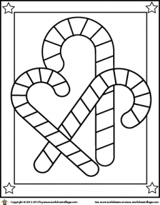 Candy Canes Coloring Page