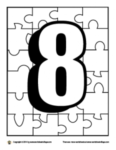 color the whimsical number 8