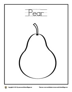Pear Coloring Page