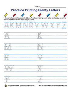 practice printing letters