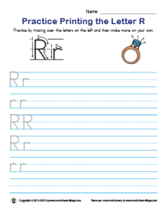 Writing Practice R Printing_Practice_Sheet_for_Letter_R – Worksheet Village