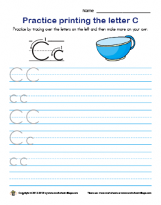 Practice writing the letter C