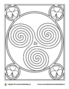 Color the Celtic spiral