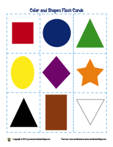 Colors and Shapes flash cards