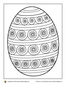Spiral Covered Easter Egg