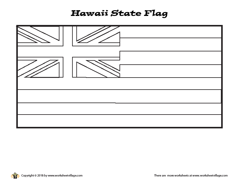 Native Hawaiian Flag Coloring Pages Printable 10
