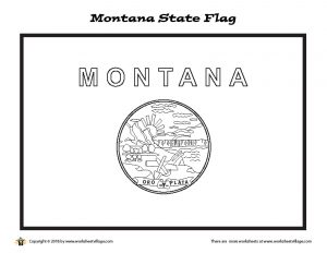 Montana State Flag Coloring Page