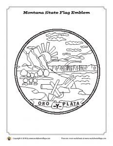 Montana State Flag Emblem