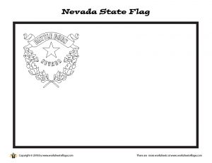 Nevada State Flag Coloring Page