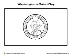 Washington State Flag Coloring Page
