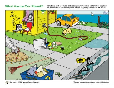 What Harms Our Planet? – Worksheet Village