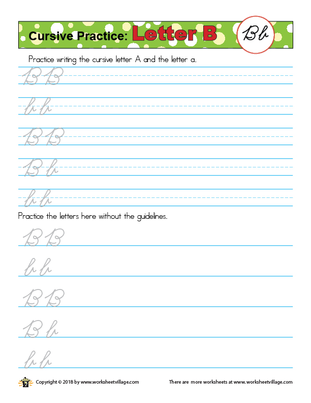 Practice Writing The Letter B – Worksheet Village