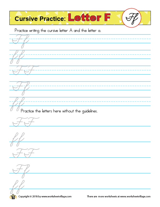 Practice Writing the Letter F – Worksheet Village